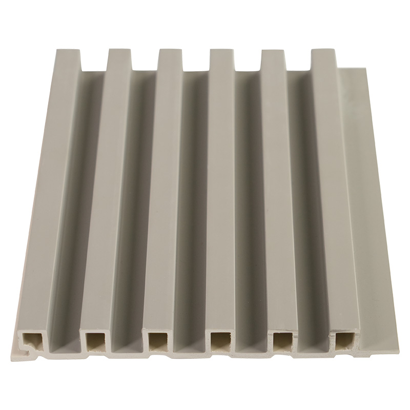 Bredd 158 mm Tjocklek 17 mm PVC Trä-Plast Komposit Väggpanel Galler