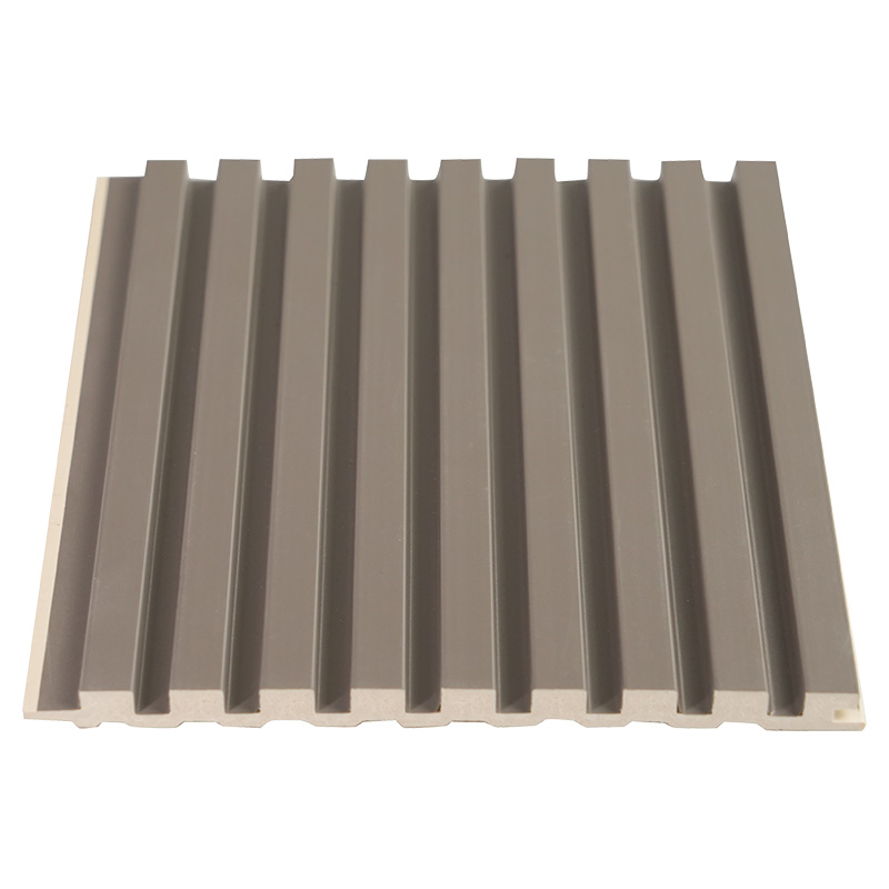 Bredd 150 mm Tjocklek 8 mm slitsad dekorativ massiv PVC-gallerpanel
