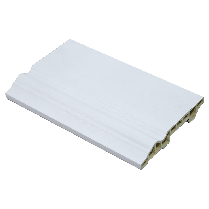 80 mm Wood Grain WPC Sockellist med PVC-kompositbas